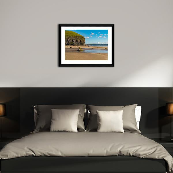Beach At Druidston Haven Canvas Wall Art-3 Horizontal-Gallery Wrap-25" x 16"-Tiaracle
