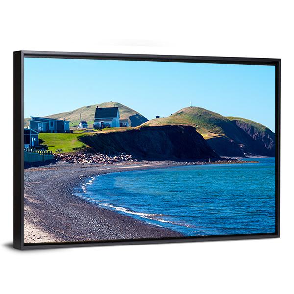 Beach At La Grave Canvas Wall Art-3 Horizontal-Gallery Wrap-25" x 16"-Tiaracle