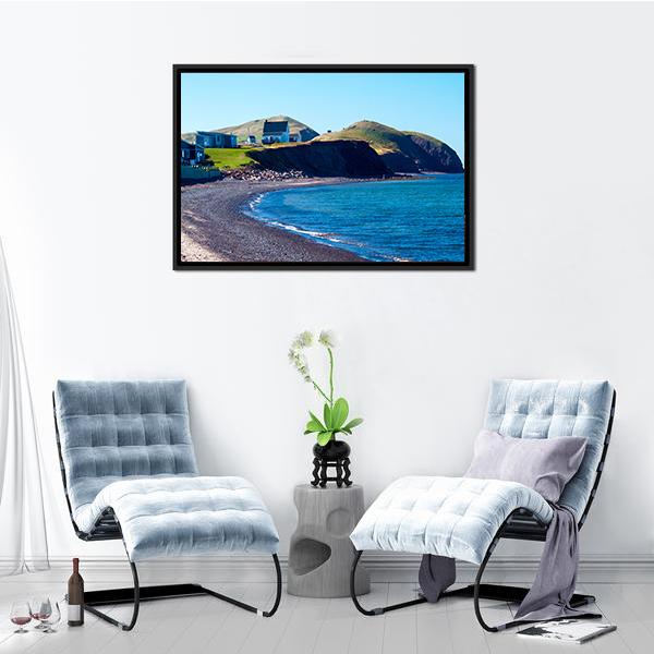 Beach At La Grave Canvas Wall Art-3 Horizontal-Gallery Wrap-25" x 16"-Tiaracle