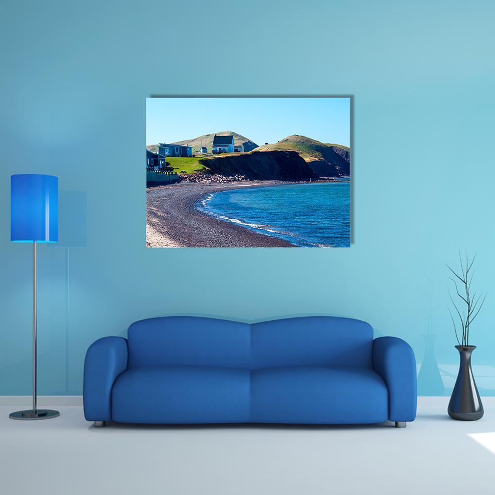 Beach At La Grave Canvas Wall Art-5 Horizontal-Gallery Wrap-22" x 12"-Tiaracle