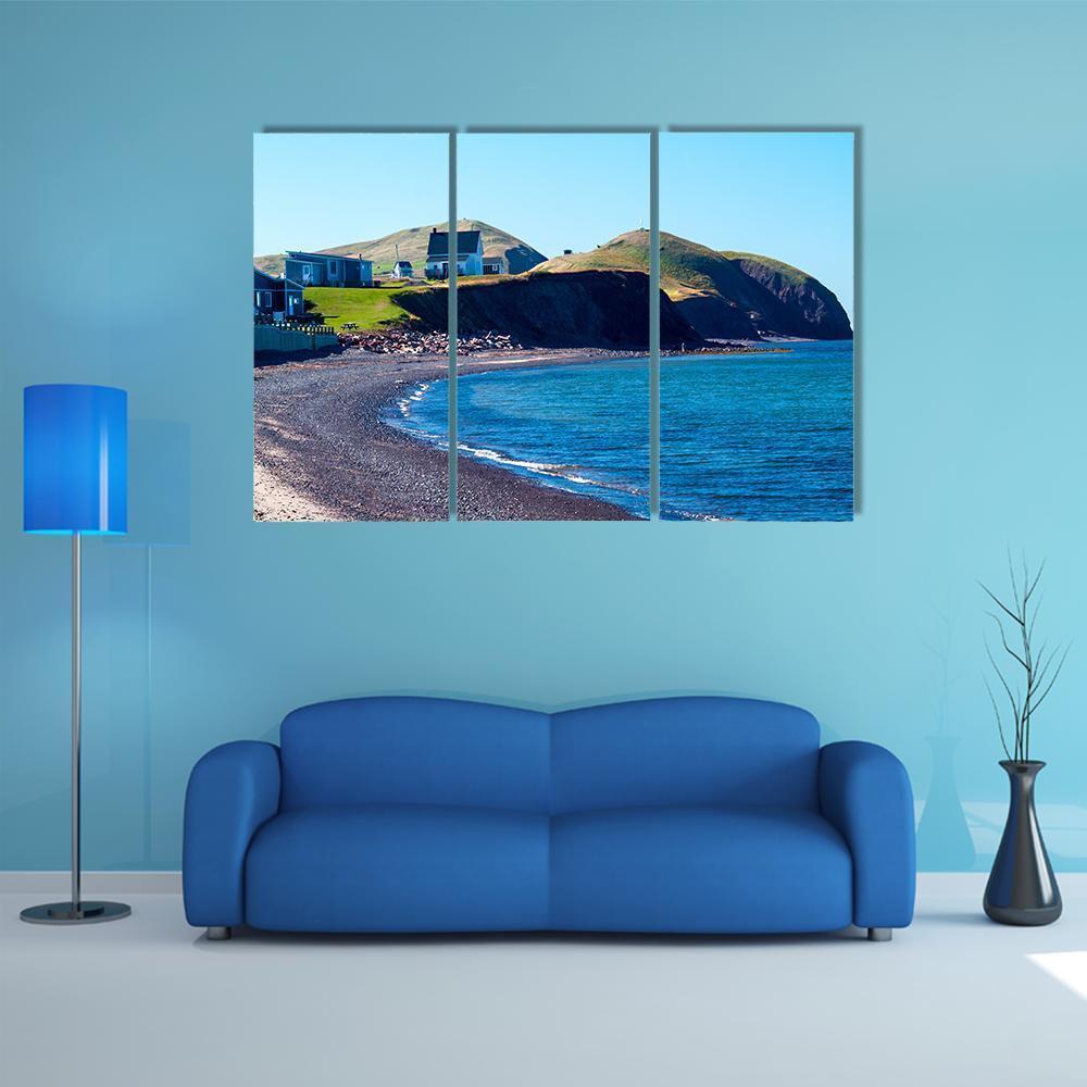 Beach At La Grave Canvas Wall Art-3 Horizontal-Gallery Wrap-37" x 24"-Tiaracle