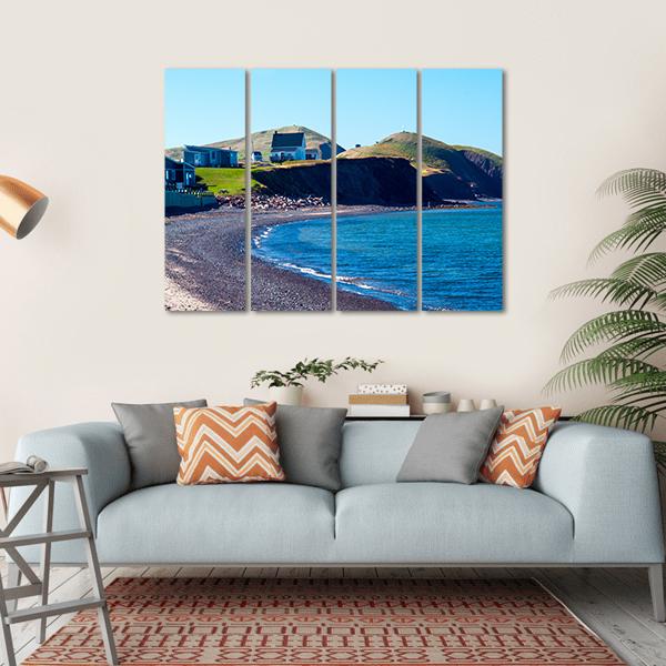 Beach At La Grave Canvas Wall Art-4 Horizontal-Gallery Wrap-34" x 24"-Tiaracle