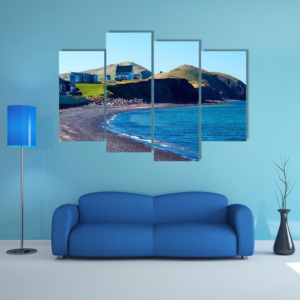 Beach At La Grave Canvas Wall Art-4 Pop-Gallery Wrap-50" x 32"-Tiaracle