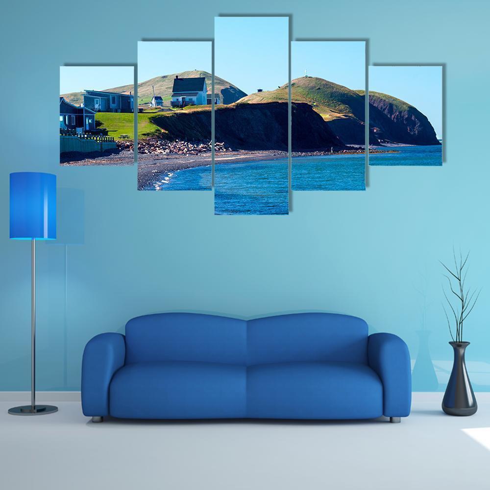 Beach At La Grave Canvas Wall Art-4 Pop-Gallery Wrap-50" x 32"-Tiaracle