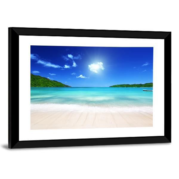 Beach At Prtaslin Island Canvas Wall Art-3 Horizontal-Gallery Wrap-25" x 16"-Tiaracle