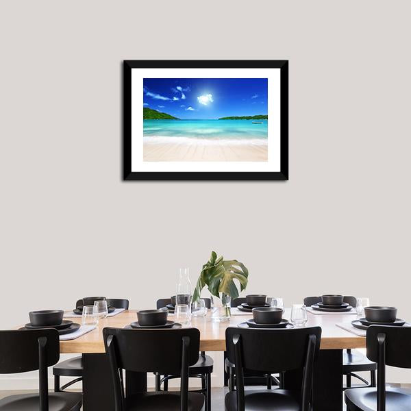 Beach At Prtaslin Island Canvas Wall Art-3 Horizontal-Gallery Wrap-25" x 16"-Tiaracle