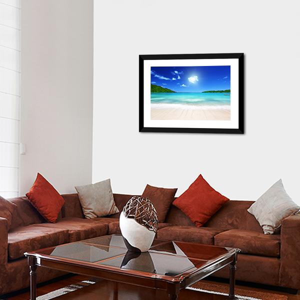 Beach At Prtaslin Island Canvas Wall Art-3 Horizontal-Gallery Wrap-25" x 16"-Tiaracle