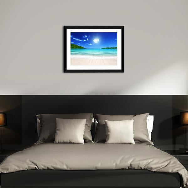 Beach At Prtaslin Island Canvas Wall Art-3 Horizontal-Gallery Wrap-25" x 16"-Tiaracle
