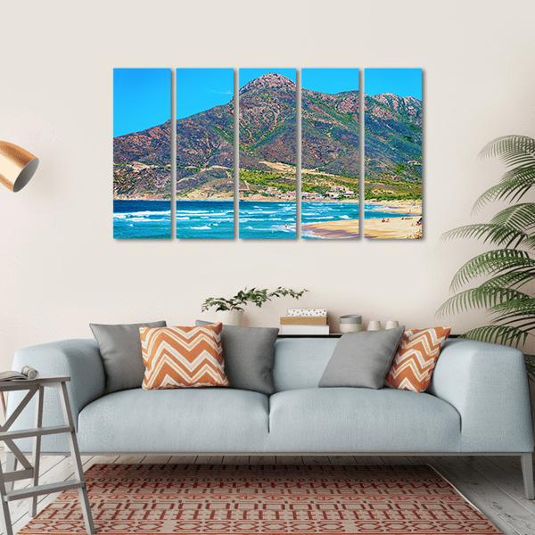 Mediterranean Sea In Buggerru Canvas Wall Art-5 Horizontal-Gallery Wrap-22" x 12"-Tiaracle