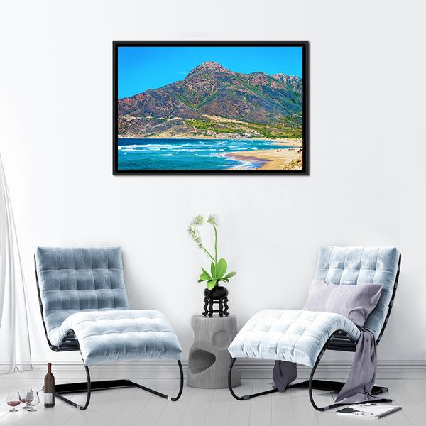 Mediterranean Sea In Buggerru Canvas Wall Art-3 Horizontal-Gallery Wrap-25" x 16"-Tiaracle