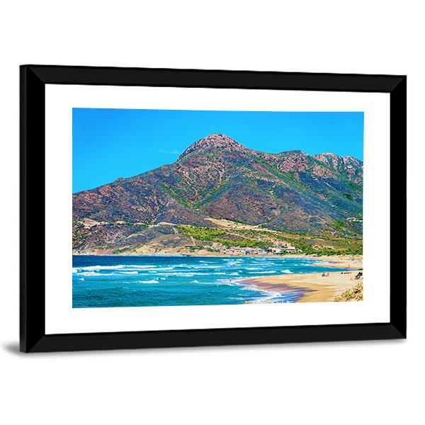 Mediterranean Sea In Buggerru Canvas Wall Art-3 Horizontal-Gallery Wrap-25" x 16"-Tiaracle