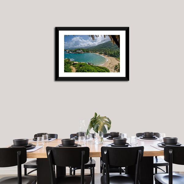 Beach In Colombia Canvas Wall Art-3 Horizontal-Gallery Wrap-25" x 16"-Tiaracle