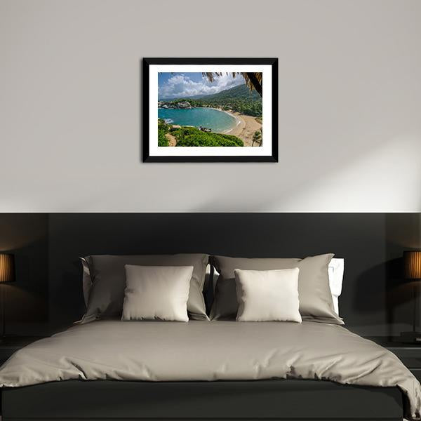 Beach In Colombia Canvas Wall Art-3 Horizontal-Gallery Wrap-25" x 16"-Tiaracle