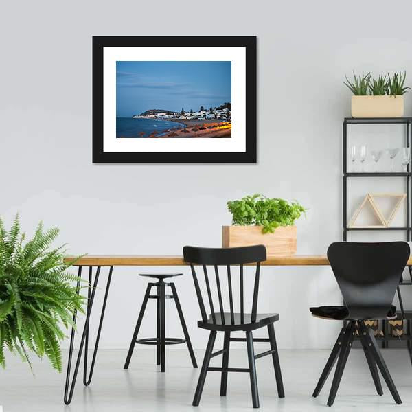 Beach In Gammarth Canvas Wall Art-5 Horizontal-Gallery Wrap-22" x 12"-Tiaracle