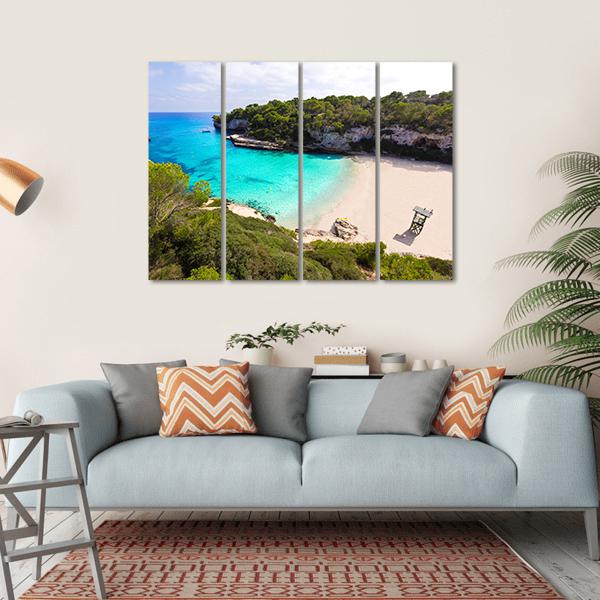 Beach In Mallorca Spain Canvas Wall Art-4 Horizontal-Gallery Wrap-34" x 24"-Tiaracle