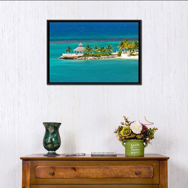 Beach In Ocho Rios Jamaica Panoramic Canvas Wall Art-1 Piece-36" x 12"-Tiaracle
