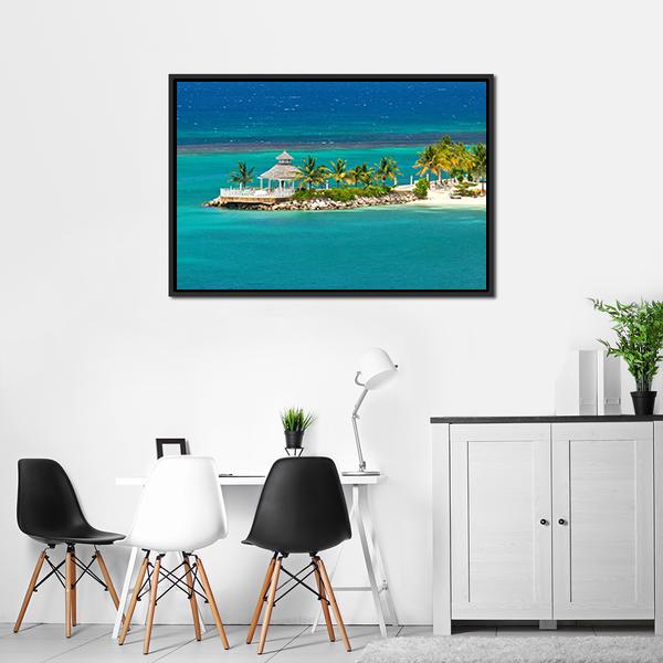 Beach In Ocho Rios Jamaica Panoramic Canvas Wall Art-1 Piece-36" x 12"-Tiaracle