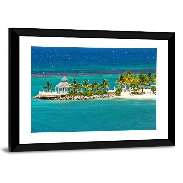 Beach In Ocho Rios Jamaica Panoramic Canvas Wall Art-1 Piece-36" x 12"-Tiaracle