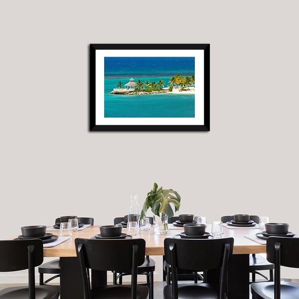 Beach In Ocho Rios Jamaica Panoramic Canvas Wall Art-1 Piece-36" x 12"-Tiaracle