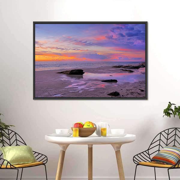 Beach In Perth Canvas Wall Art-3 Horizontal-Gallery Wrap-25" x 16"-Tiaracle