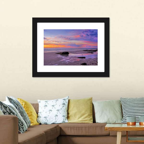 Beach In Perth Canvas Wall Art-3 Horizontal-Gallery Wrap-25" x 16"-Tiaracle