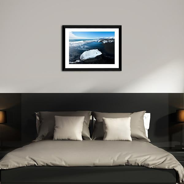 Beach In South Of Iceland Canvas Wall Art-3 Horizontal-Gallery Wrap-25" x 16"-Tiaracle
