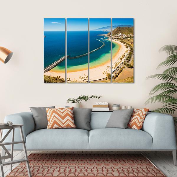 Beach Las Teresitas Canvas Wall Art-4 Horizontal-Gallery Wrap-34" x 24"-Tiaracle