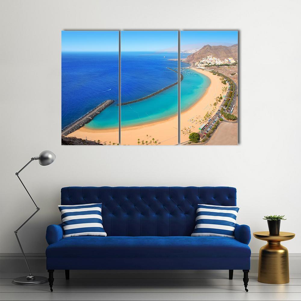 Playa de Las Teresitas Canvas Wall Art-5 Pop-Gallery Wrap-47" x 32"-Tiaracle