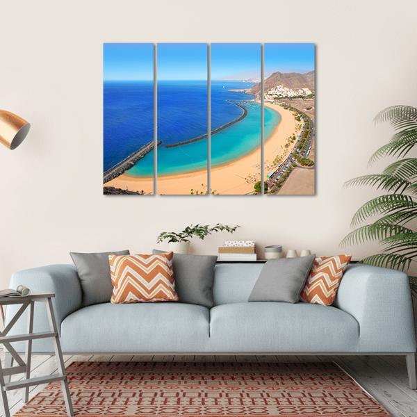 Playa de Las Teresitas Canvas Wall Art-4 Horizontal-Gallery Wrap-34" x 24"-Tiaracle