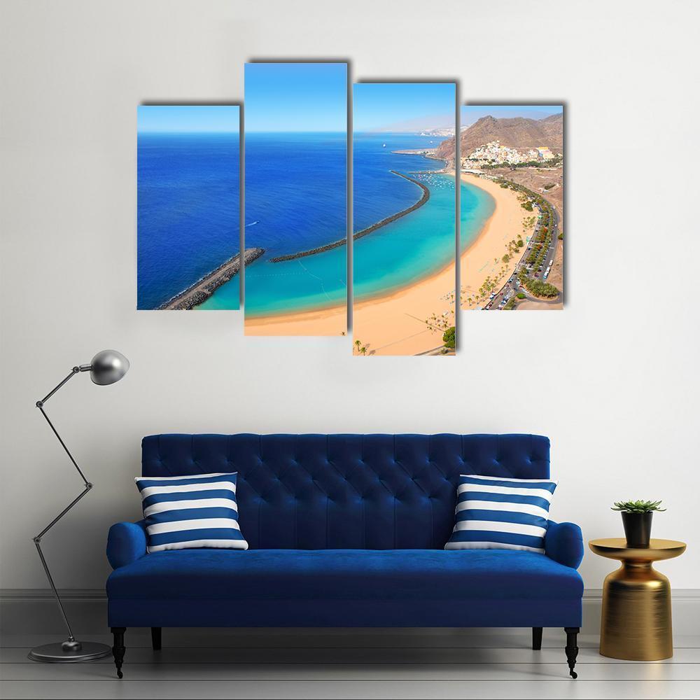 Playa de Las Teresitas Canvas Wall Art-4 Pop-Gallery Wrap-50" x 32"-Tiaracle