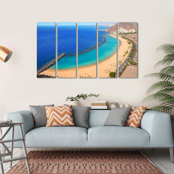 Playa de Las Teresitas Canvas Wall Art-5 Horizontal-Gallery Wrap-22" x 12"-Tiaracle