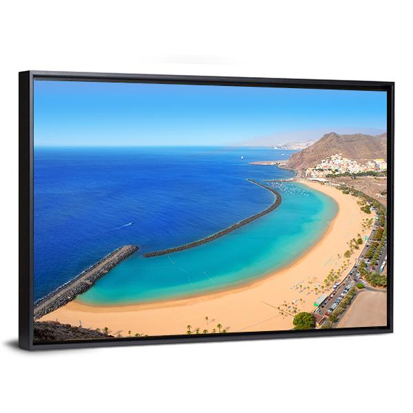 Playa de Las Teresitas Canvas Wall Art-5 Horizontal-Gallery Wrap-22" x 12"-Tiaracle