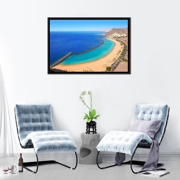 Playa de Las Teresitas Canvas Wall Art-5 Horizontal-Gallery Wrap-22" x 12"-Tiaracle