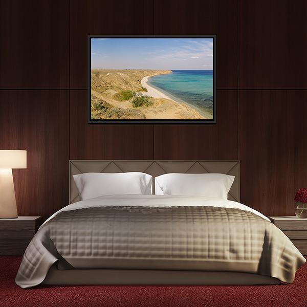 Beach Near Seascape Panoramic Canvas Wall Art-1 Piece-36" x 12"-Tiaracle