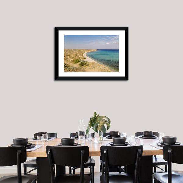 Beach Near Seascape Panoramic Canvas Wall Art-1 Piece-36" x 12"-Tiaracle
