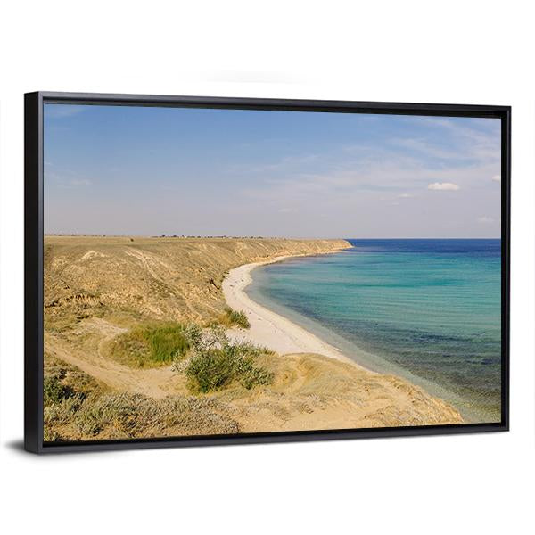 Beach Near Seascape Panoramic Canvas Wall Art-1 Piece-36" x 12"-Tiaracle