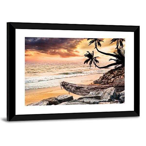 Beach Near The Ocean Canvas Wall Art-5 Horizontal-Gallery Wrap-22" x 12"-Tiaracle