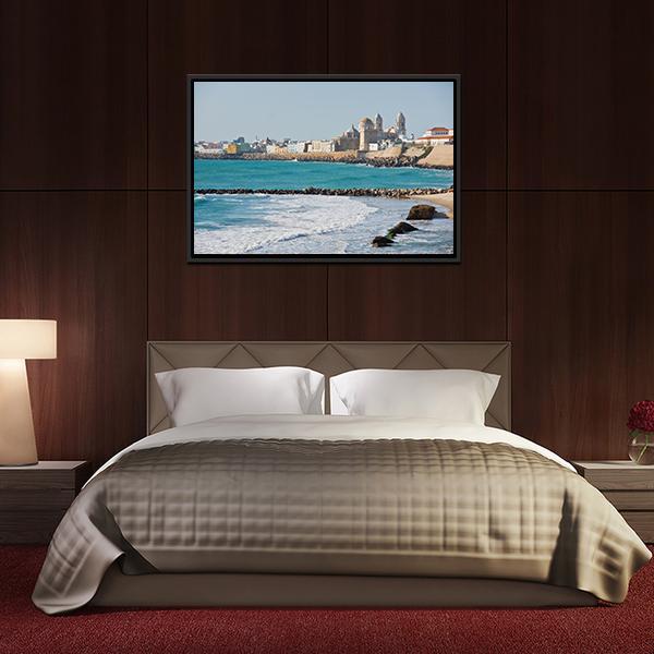Beach Of Cadiz Spain Canvas Wall Art-3 Horizontal-Gallery Wrap-25" x 16"-Tiaracle