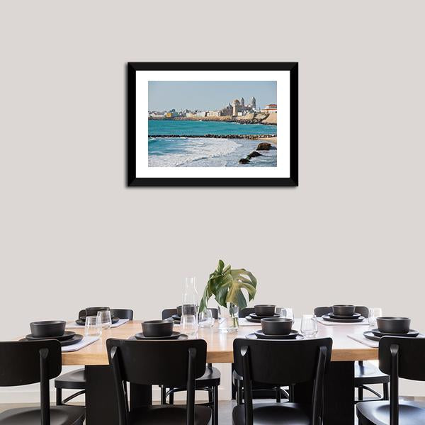 Beach Of Cadiz Spain Canvas Wall Art-3 Horizontal-Gallery Wrap-25" x 16"-Tiaracle