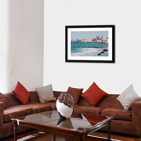 Beach Of Cadiz Spain Panoramic Canvas Wall Art-1 Piece-36" x 12"-Tiaracle