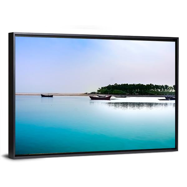 Beach Of East Coast India Canvas Wall Art-3 Horizontal-Gallery Wrap-25" x 16"-Tiaracle