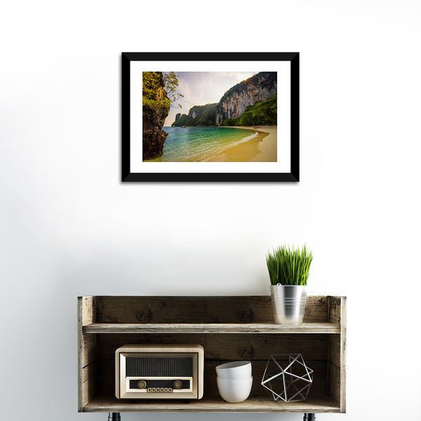 Beach On Koh Hong Island Canvas Wall Art-1 Piece-Framed Print-20" x 16"-Tiaracle