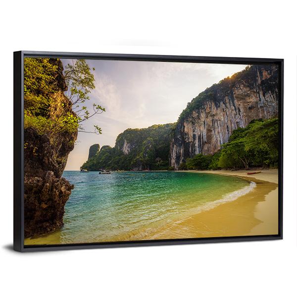 Beach On Koh Hong Island Canvas Wall Art-5 Horizontal-Gallery Wrap-22" x 12"-Tiaracle
