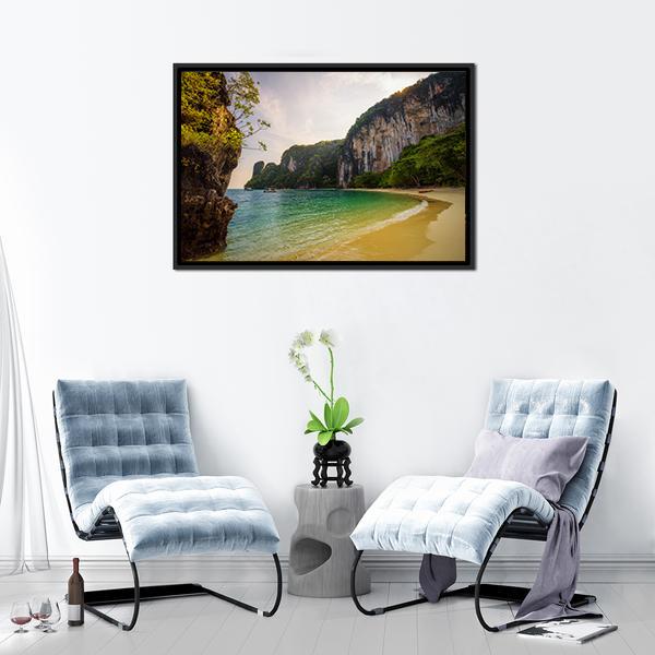 Beach On Koh Hong Island Canvas Wall Art-5 Horizontal-Gallery Wrap-22" x 12"-Tiaracle