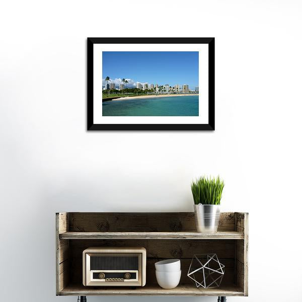 Beach On Magic Island Canvas Wall Art-1 Piece-Framed Print-20" x 16"-Tiaracle