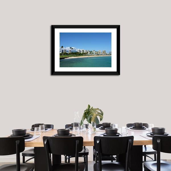Beach On Magic Island Canvas Wall Art-3 Horizontal-Gallery Wrap-25" x 16"-Tiaracle