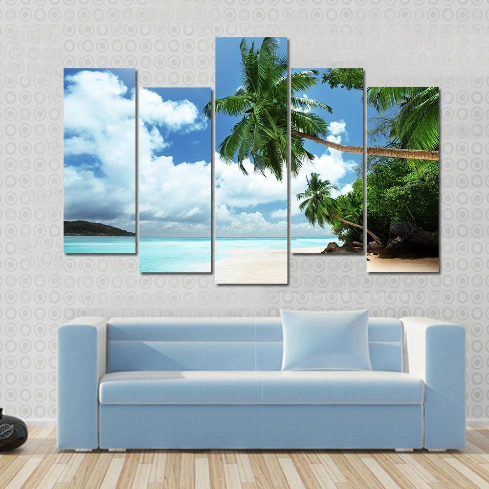 Mahe Island Seychelles Canvas Wall Art-5 Pop-Gallery Wrap-47" x 32"-Tiaracle