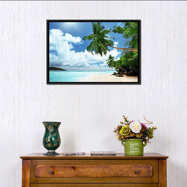 Mahe Island Seychelles Canvas Wall Art-1 Piece-Floating Frame-24" x 16"-Tiaracle