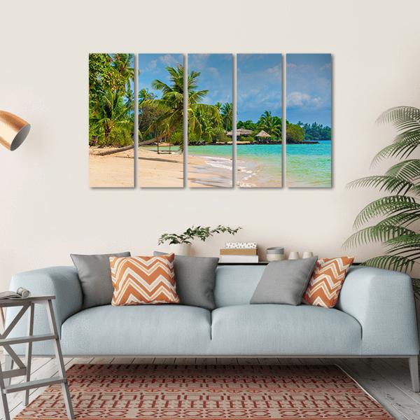 Beach On The Island Canvas Wall Art-5 Horizontal-Gallery Wrap-22" x 12"-Tiaracle