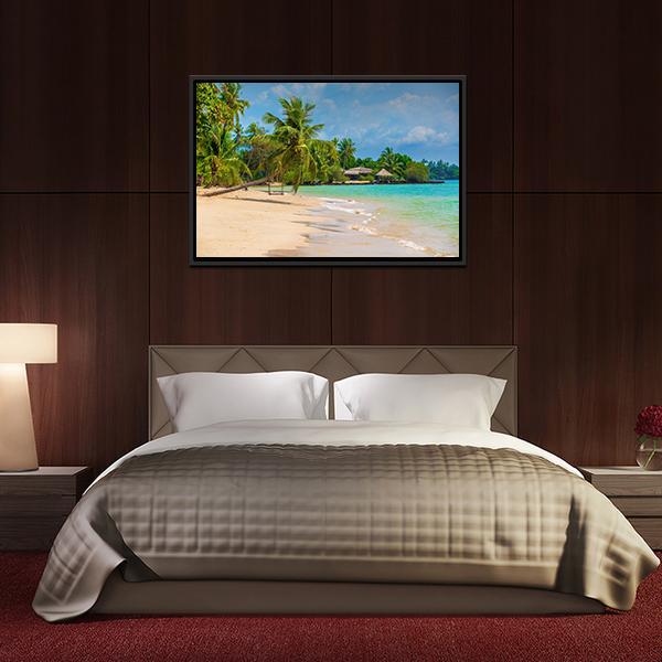 Beach On The Island Canvas Wall Art-5 Horizontal-Gallery Wrap-22" x 12"-Tiaracle